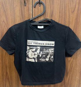 Black "All Things Grow" Graphic Tee