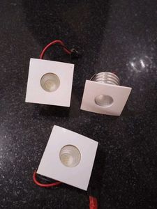 Set of 3 White Square LED Spotlights