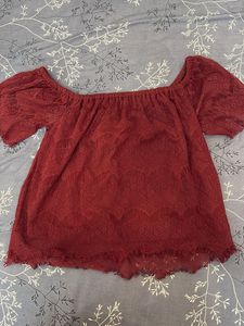 Elegant Lace Off-Shoulder Top