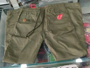 Olive Green Casual Pants