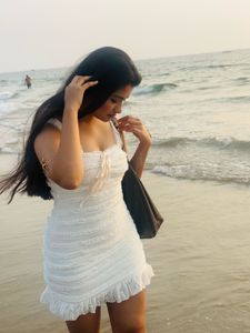 Cream Lace Mini Dress