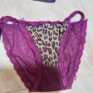 Purple Lace Net Panty