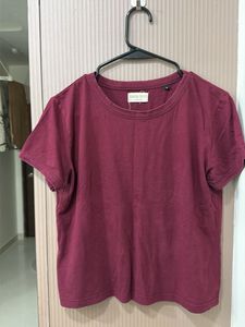 Maroon Cotton T-Shirt
