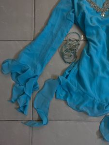 y2k co-ord set (colour is CYAN)