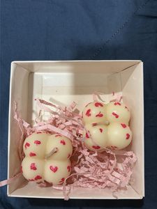 Set of 2 Heart Bubble Candles