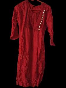 Red Embroidered Kurta new only