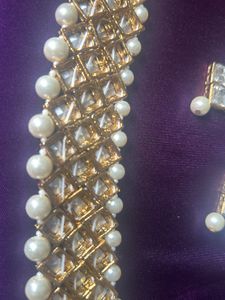 Elegant Kundan Necklace &amp; Earring Set