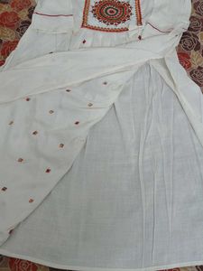 Embroidered White Kurta