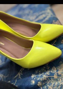 Bright Yellow Patent Stiletto Heels