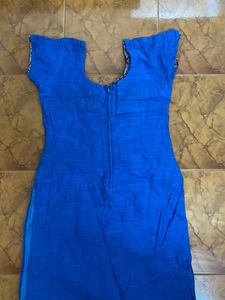 Peacock Kurta With Zipper And Leftover Fabric Inside For Alteration
