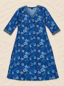 Blue Floral Libas Kurti Set 💙🌸