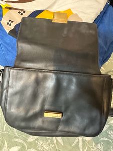 Auth Michael Kors Black Flap Cross Body Bag