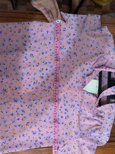 Chic Pink Floral Button-Up Blouse