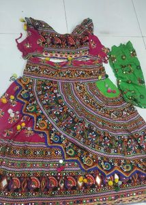 heavy garba dress Pink colour