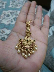 Antique Maang Tikka with Pearls