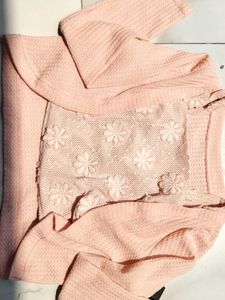 Beige colour a sleeveless patchwork top