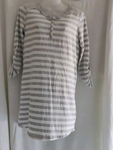 M&S Striped Henley Tunic Top