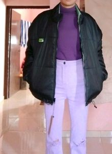 Last Price Reversible Mock-Collar Puffer Jacket