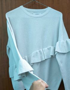 ZARA Ruffled Knit Sweater