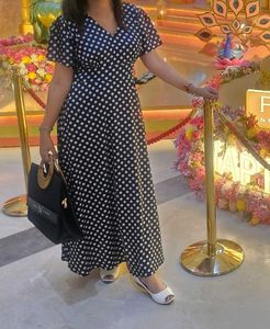Chic Polka Dot Midi Dress