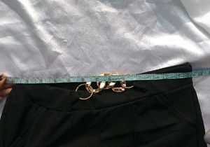Stylish Bootcut Pants with Gold Chain Detail