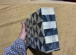 Geometric Marble Look Trinket Box Sling Bag
