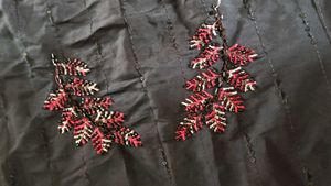 Elegant Black &amp; Red Kurta Set