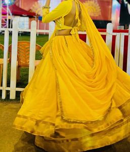 Navratri Yellow Lehenga Choli Set