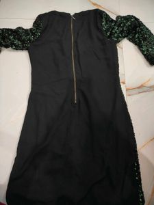 Emerald Sequin Mini Dress