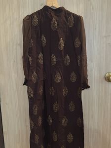Coffee Brown Pure Cotton Kurti