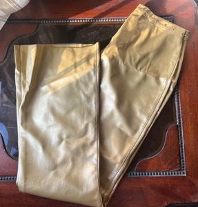 vintage Y2K gold leather pants