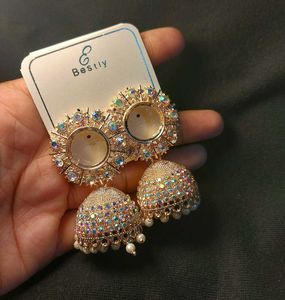 ⭐️Gold Jhumka Earring🔴