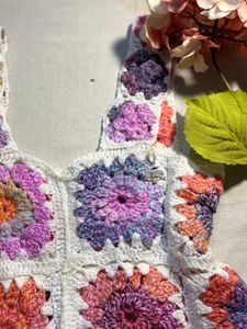 Boho Crochet Granny Square Top