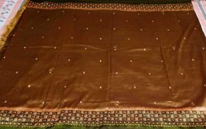 Red &amp; Brown Colour Party Wear Saree