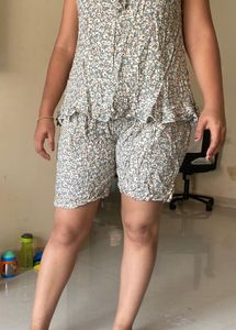 Floral Print Pajama Set