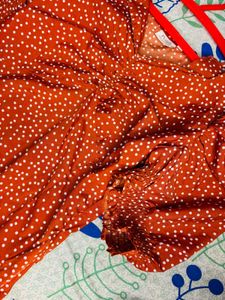 Chic Brown Polka Dot Midi Dress😍