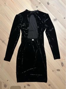 Missguided Velvet Backless Mini Dress
