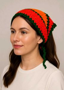 Crochet bandana or headscarf