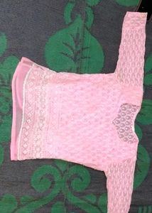 Pink Embroidered Tunic Top