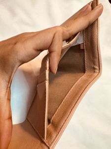 Peach Leather bi-Fold Wallet