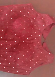 New Maroon Mirror Work Padded Blouse
