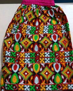 Vibrant Embroidered Gujarati Short