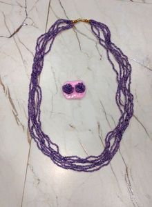 💥30rs Off Dazzling Beads Necklace And Earrings