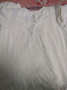 R Basic Cream Blouse - Size M
