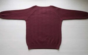 Burgundy Knit Sweater - Classic Style