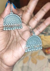 Boho Oxidized Silver Necklace