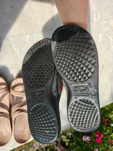 Comfortable Black &amp; cream Flip Flops- Used