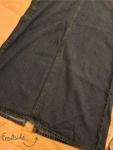 Denim Maxi Skirt | Back Slit
