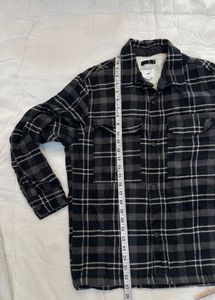 H&amp;M Men's Plaid Flannel Shirt Jacket