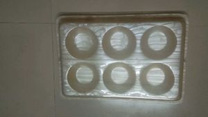 Set of Six Impressioned Decorative Tray
